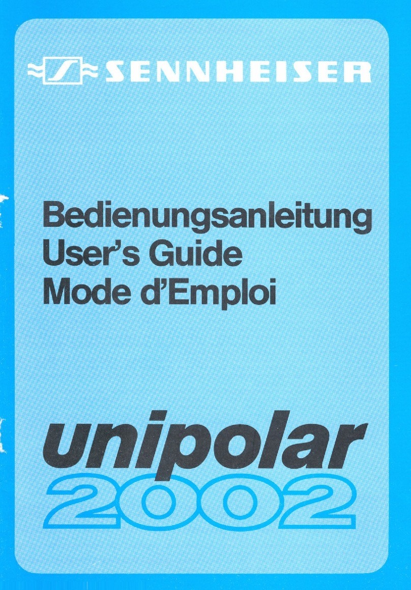 Sennheiser UNIPOLAR 2002 User manual