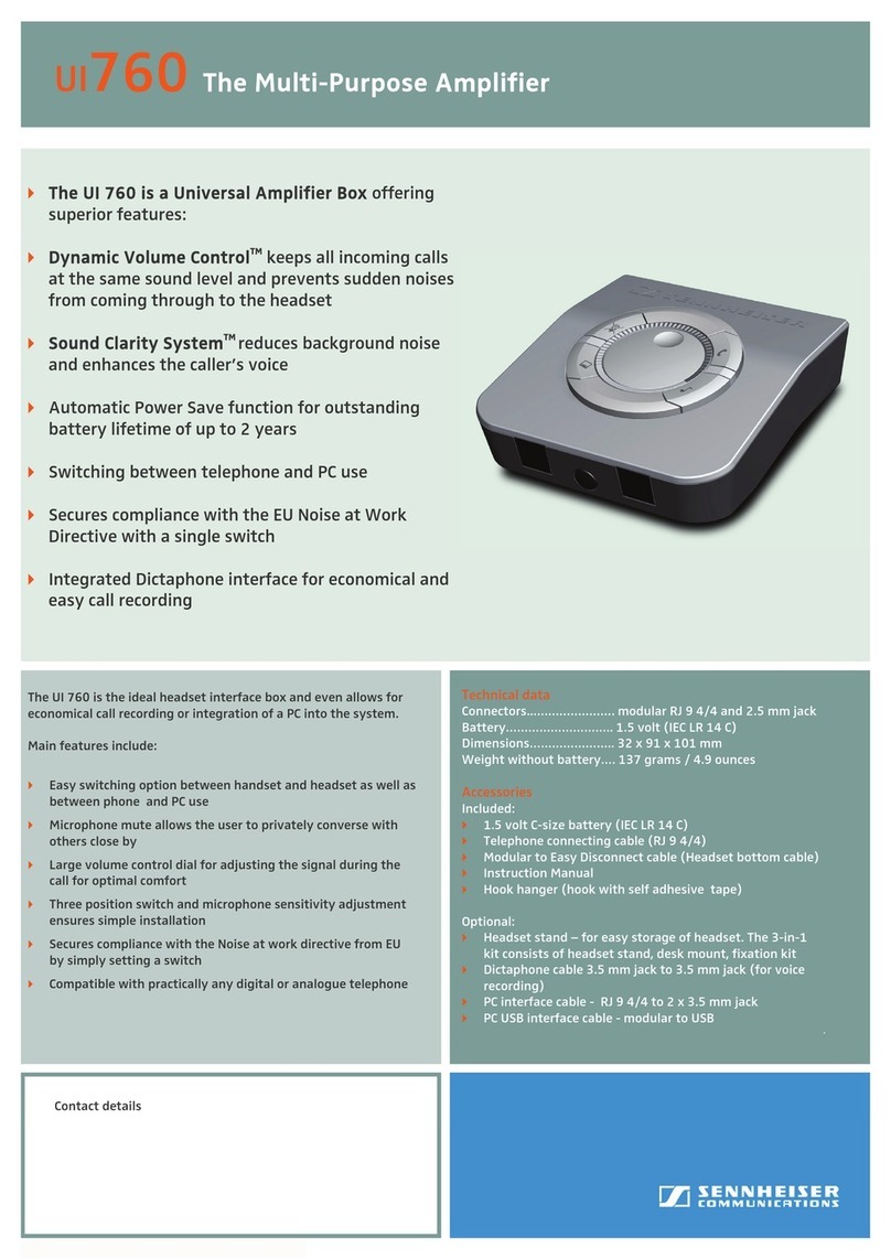 Sennheiser UI 760 instruction manual