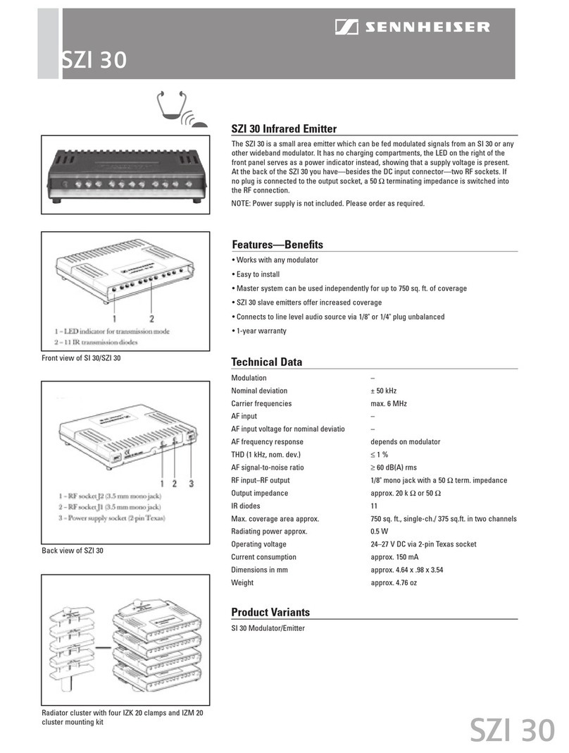 Sennheiser SZI 30 Product sheet