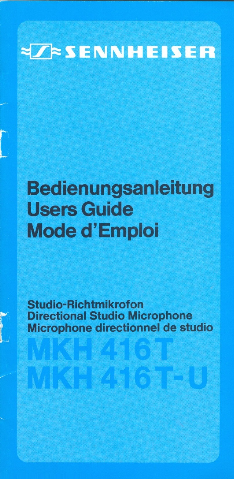 Sennheiser MKH 416 T-U manual