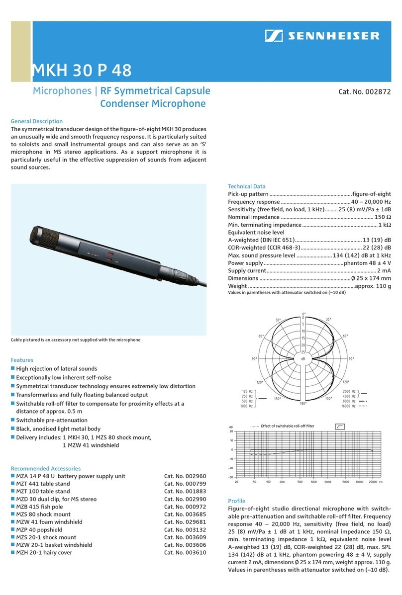 Sennheiser MKH 30 Product sheet