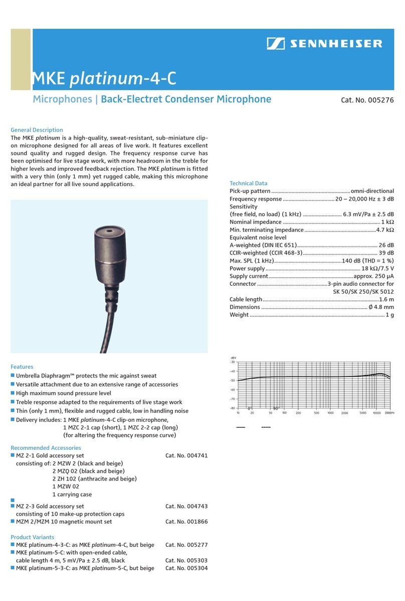 Sennheiser MKE PLATINUM Product sheet