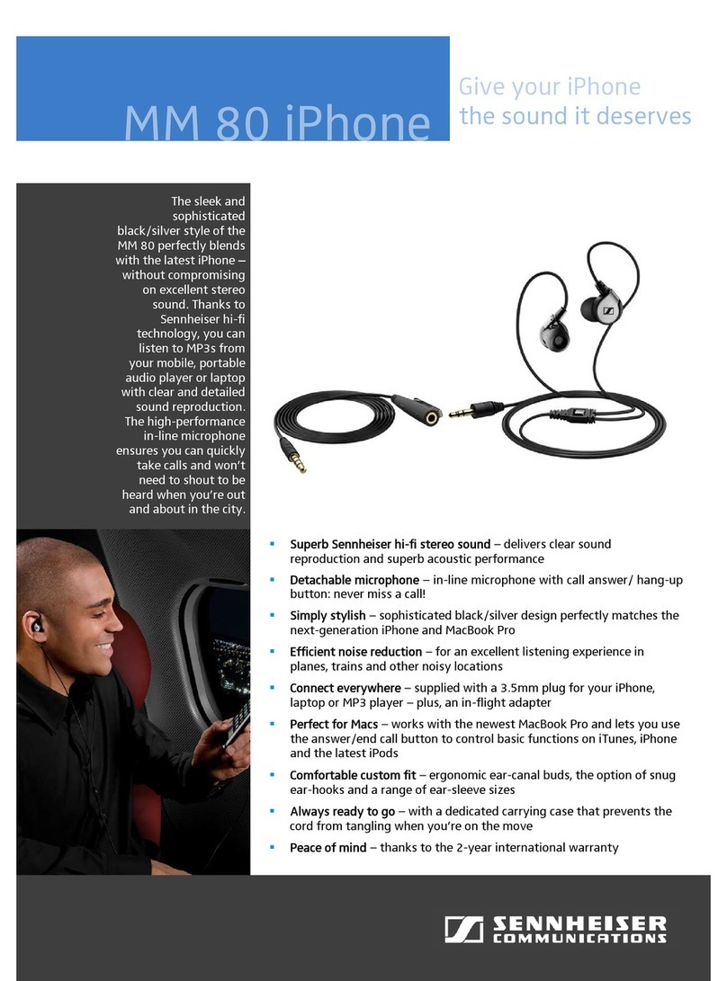 Sennheiser MM 80 IPHONE datasheet