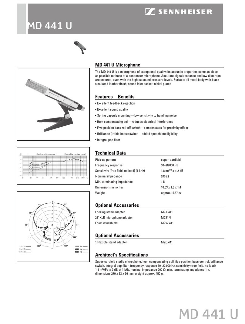 Sennheiser MD 441 Product sheet