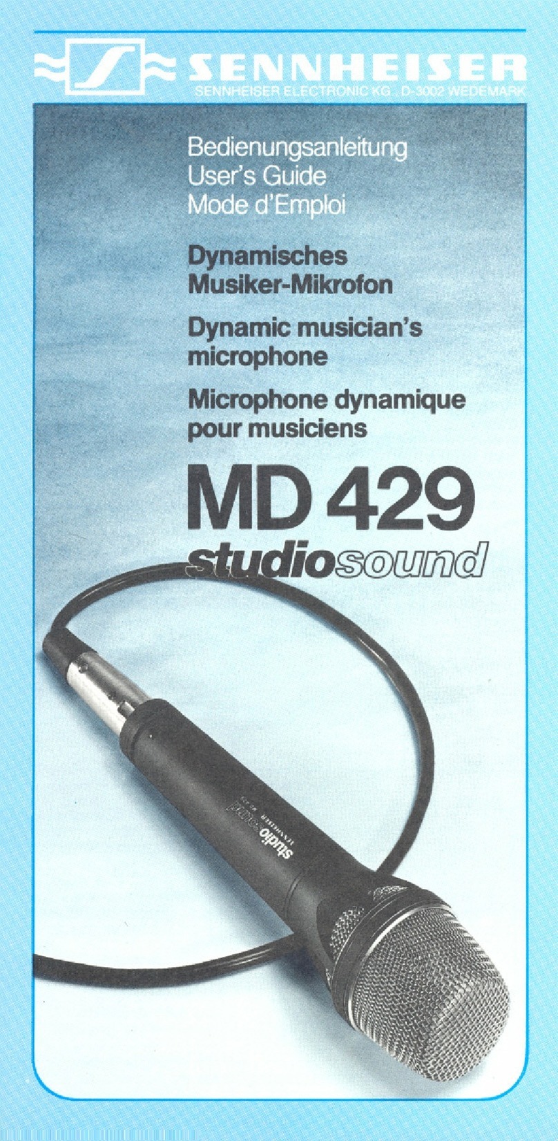 Sennheiser MD 429 manual