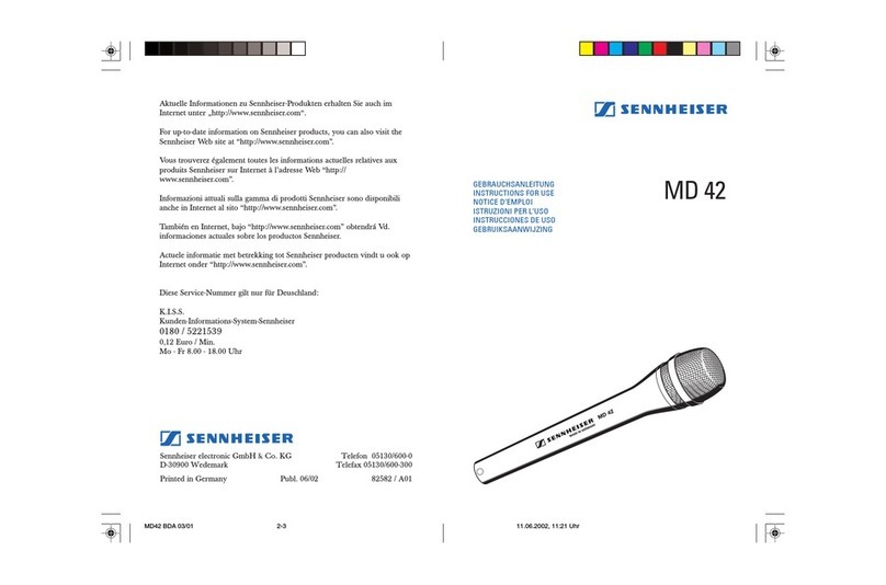 Sennheiser MD 42 Instructions for use