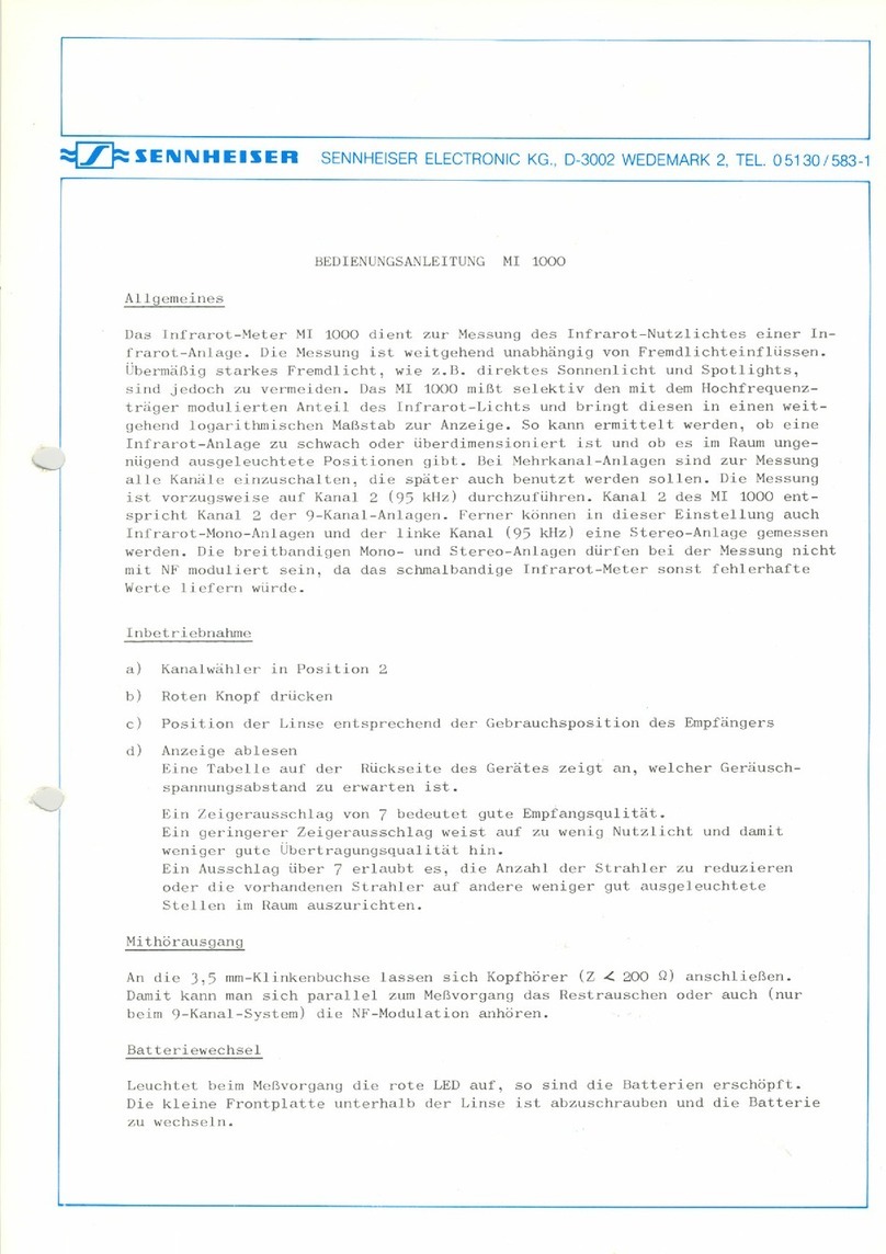 Sennheiser MI 1000 User manual