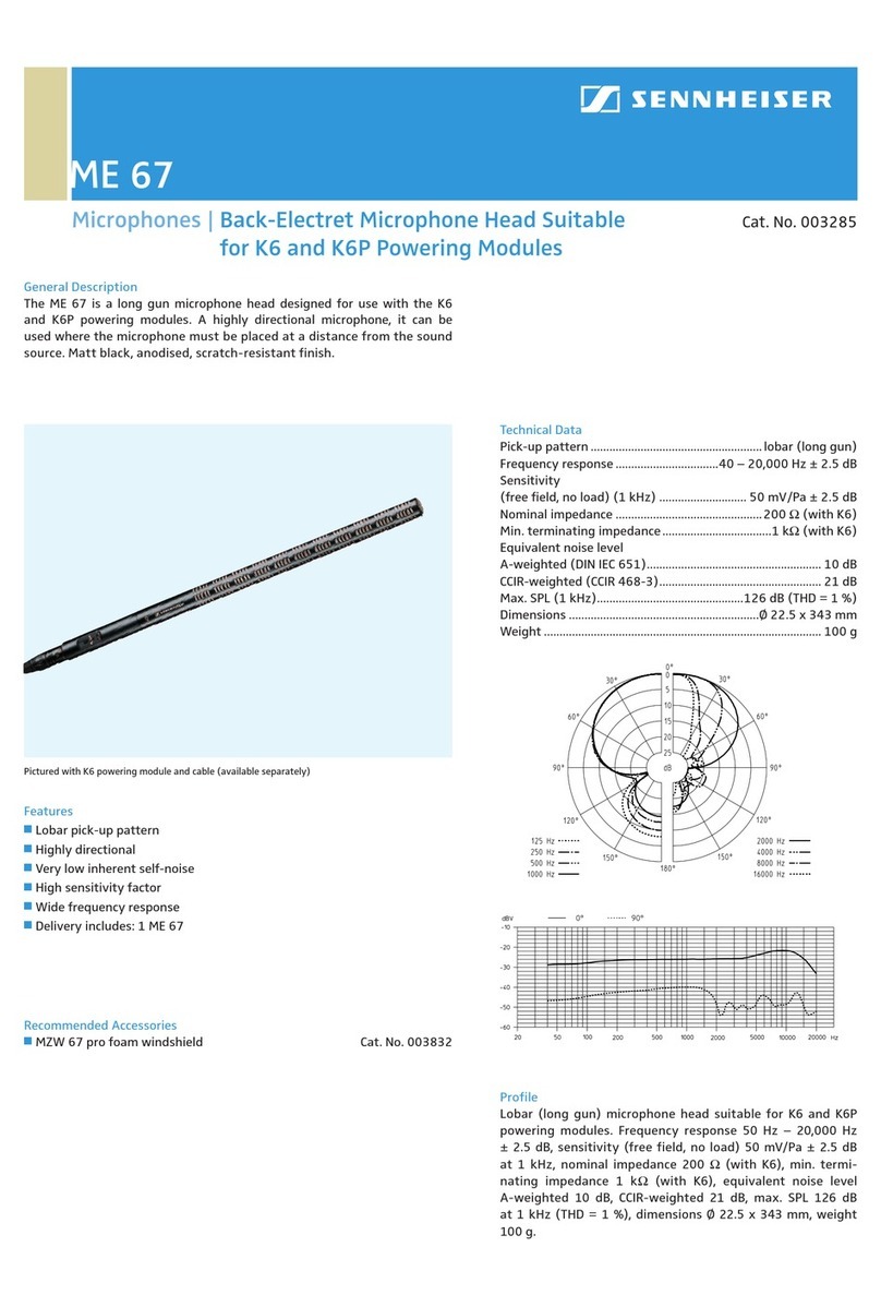 Sennheiser ME 67 Technical data