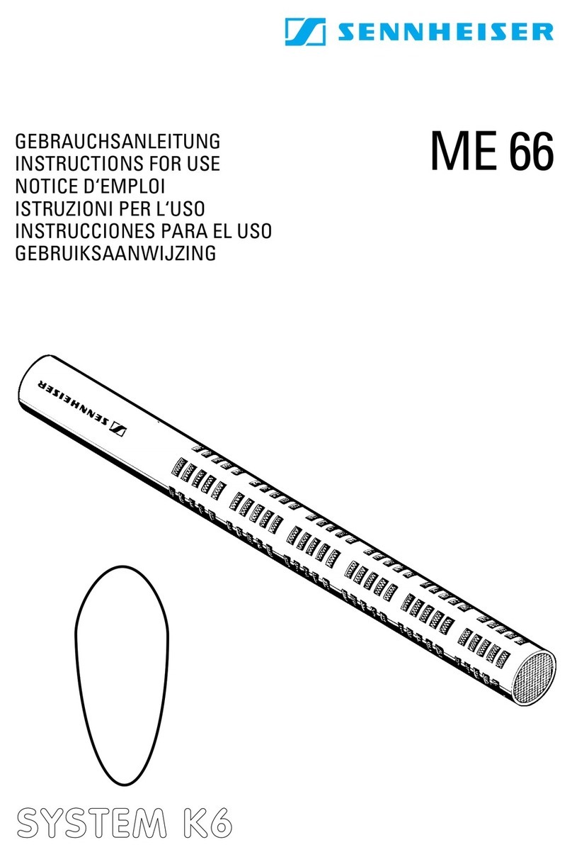 Sennheiser ME 66 User manual