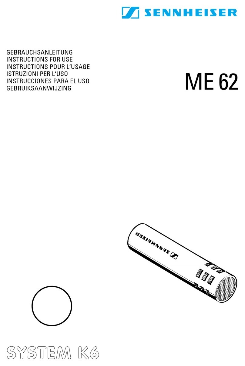 Sennheiser ME 62 User manual