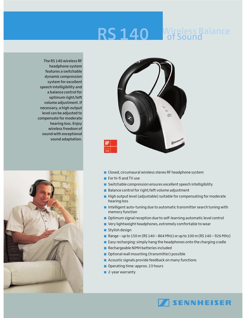 Sennheiser RS 140 User manual