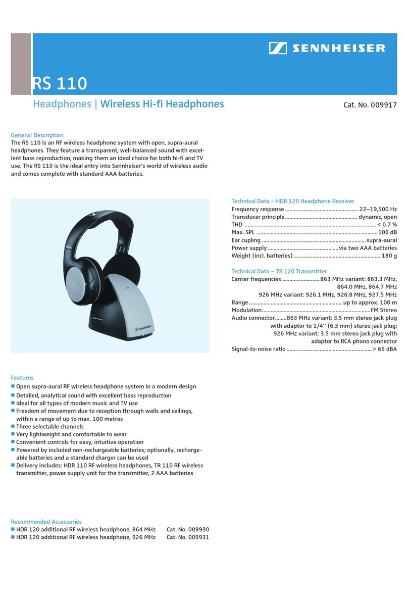 Sennheiser RS 110 User manual