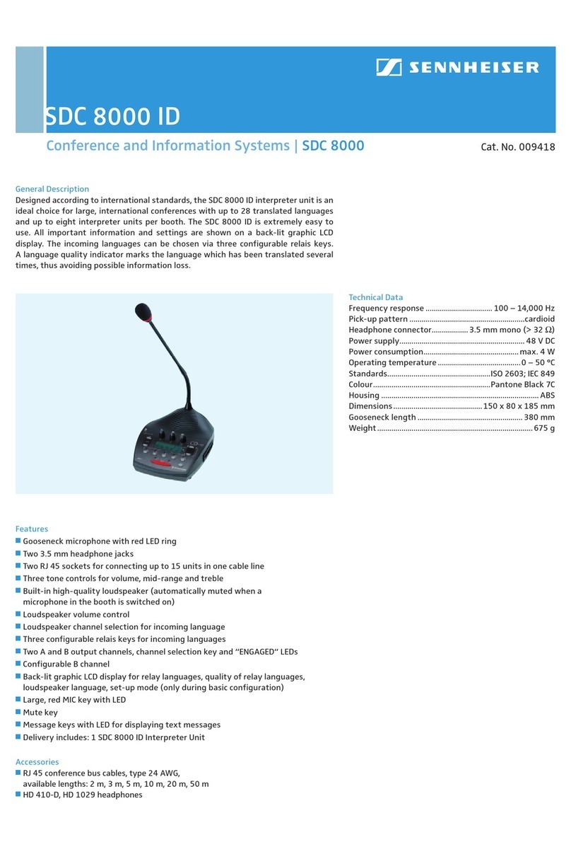Sennheiser SDC 8000 ID Dimensions