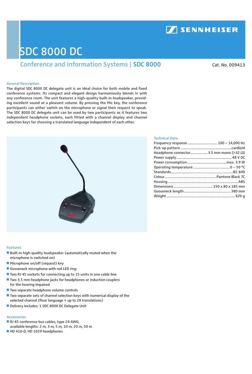 Sennheiser SDC 8000 DC Product sheet