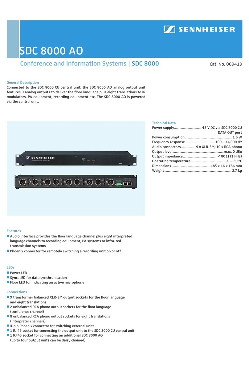 Sennheiser SDC 8000 AO Product sheet