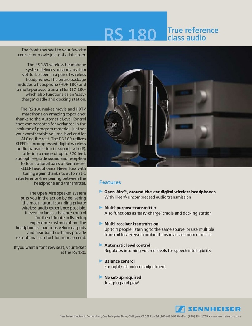 Sennheiser RS 180 Product sheet