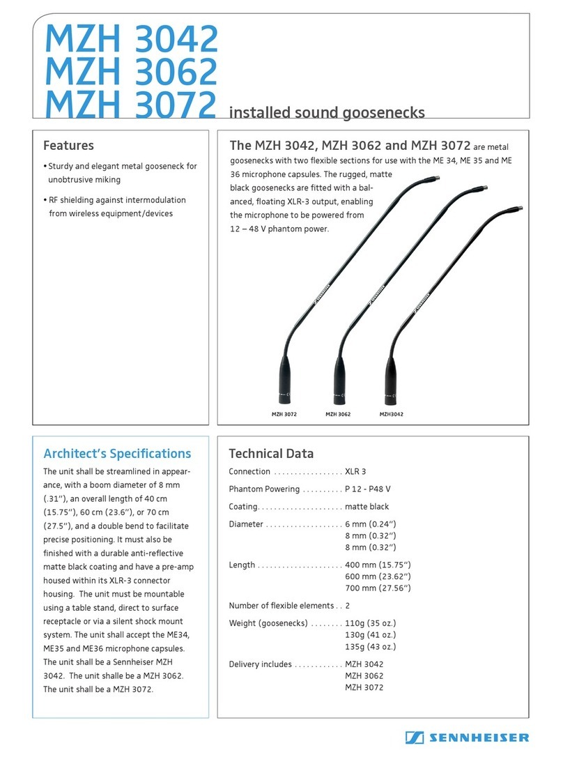 Sennheiser MZH 3042 Product sheet