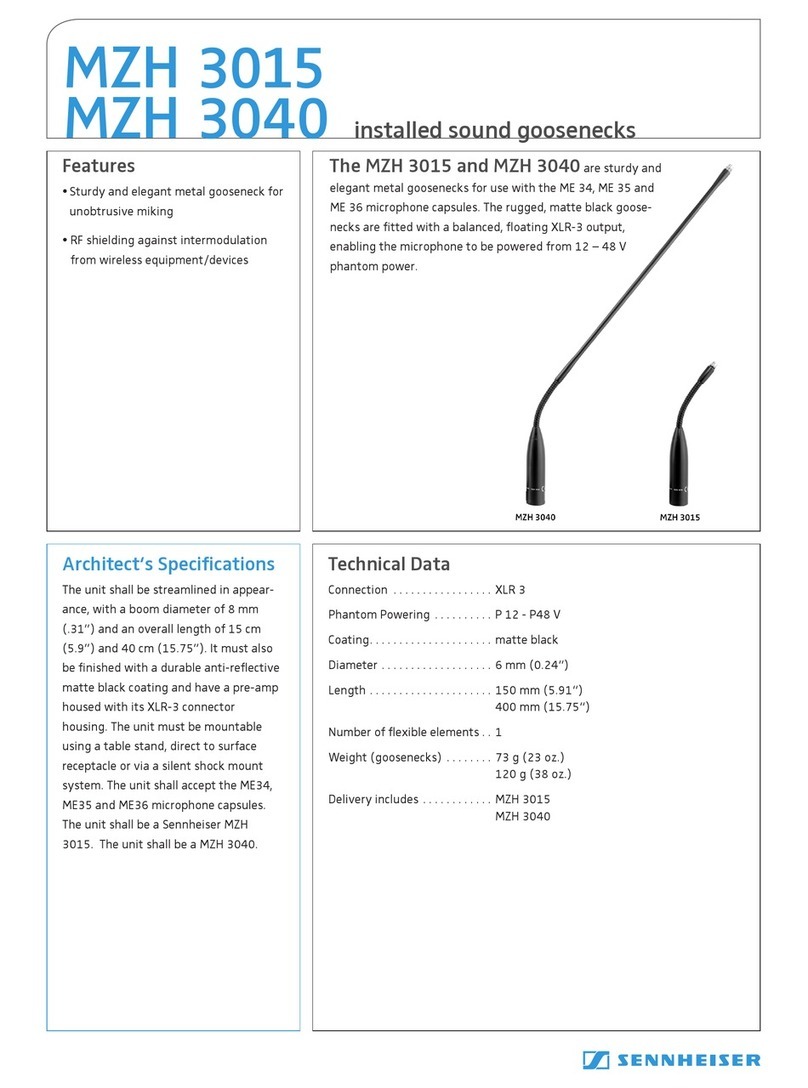 Sennheiser MZH 3015 Product sheet