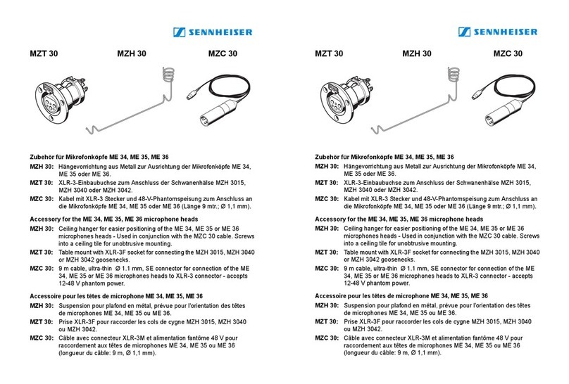 Sennheiser MZC 30 User manual