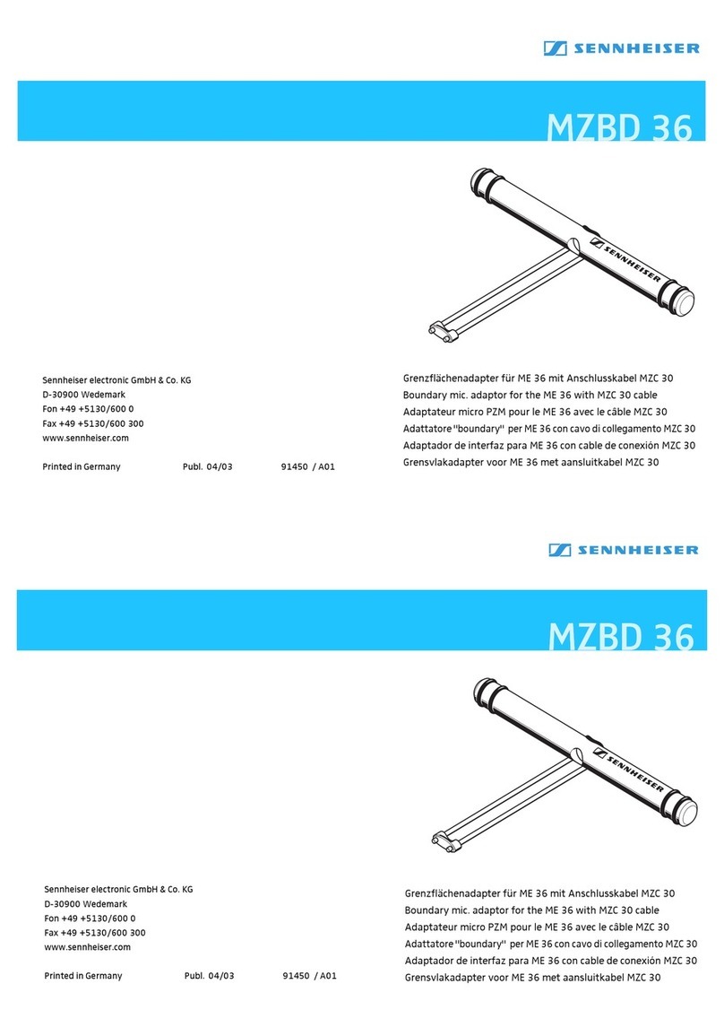 Sennheiser MZBD 36 manual