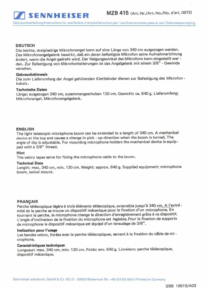 Sennheiser MZB 415 User manual