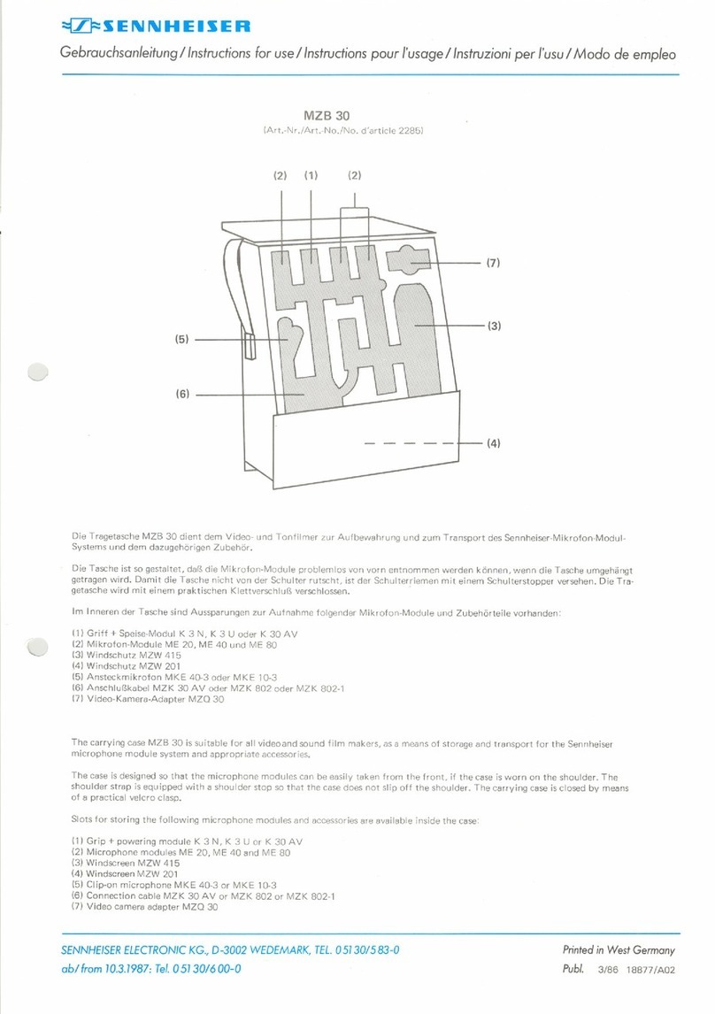 Sennheiser MZB 30 manual