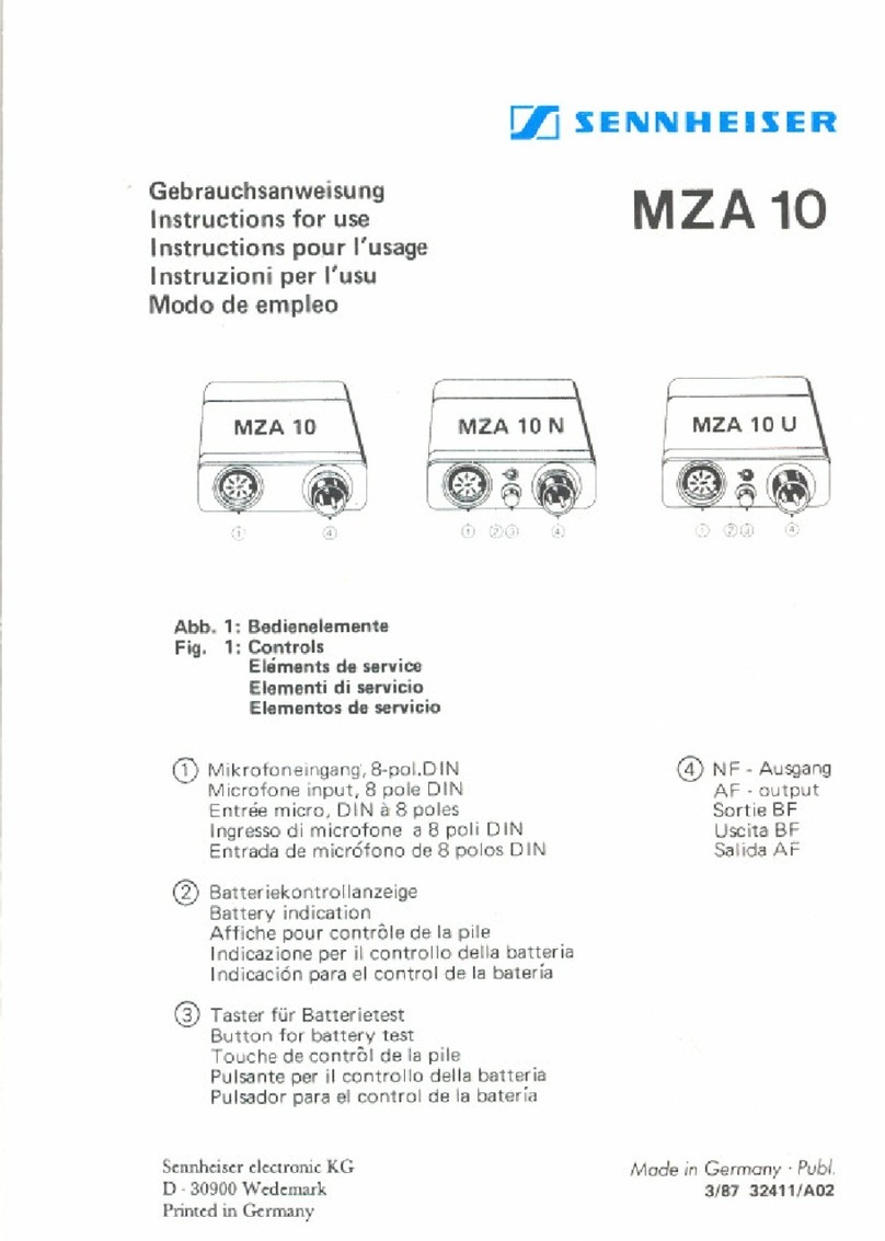 Sennheiser MZA 10 User manual