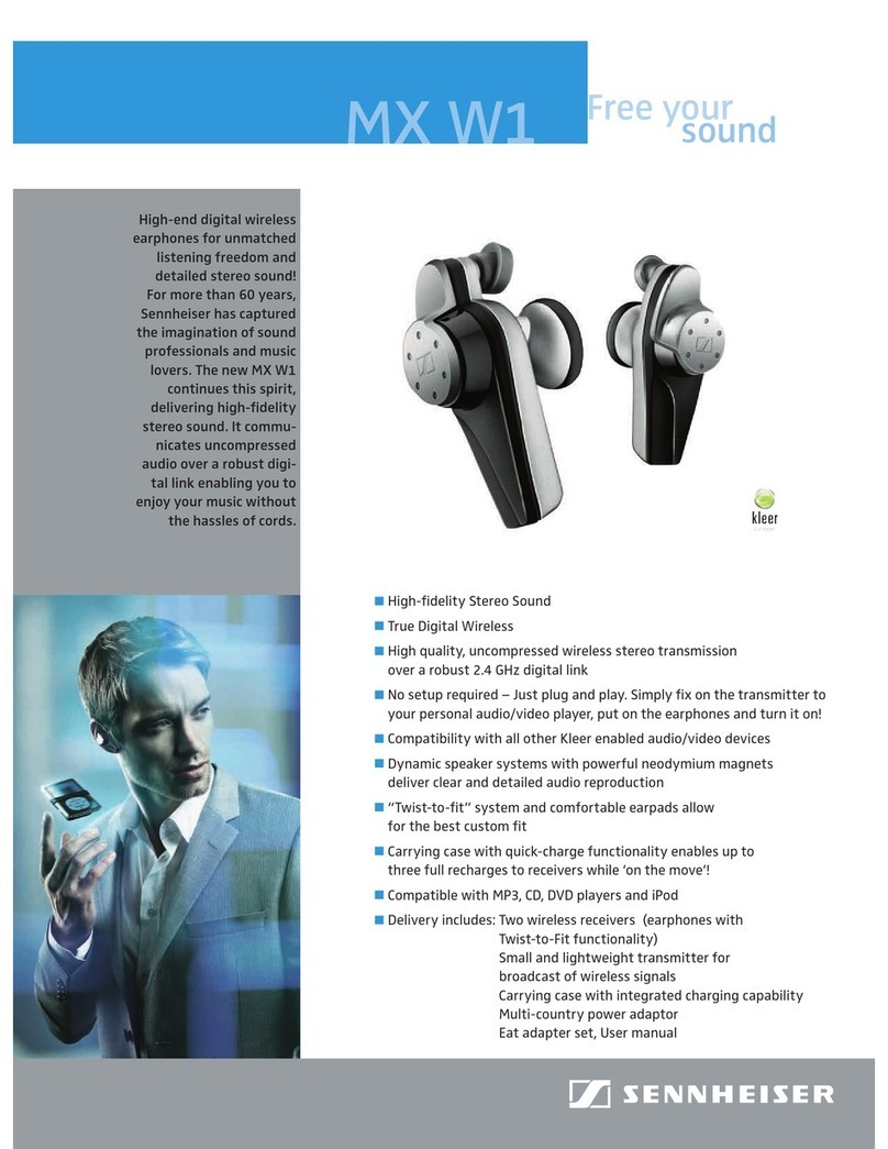 Sennheiser MX W1 Specifications
