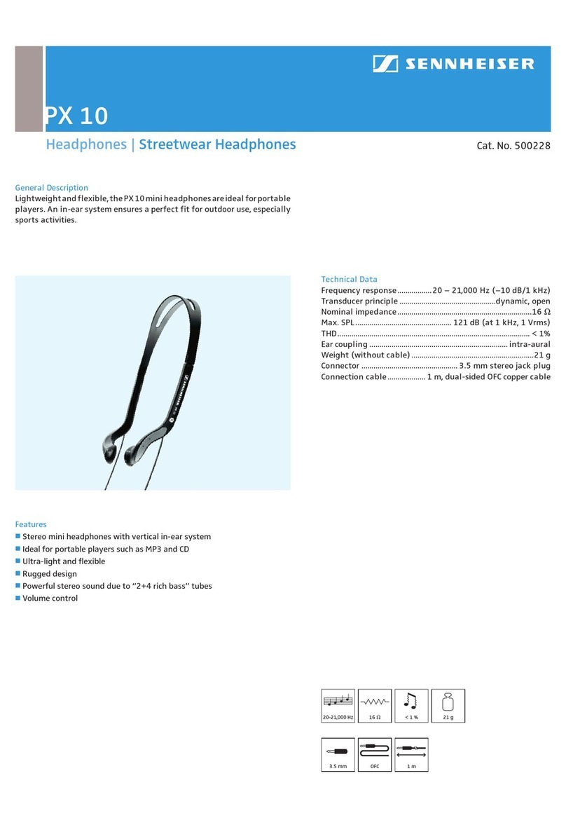 Sennheiser PX 10 Dimensions