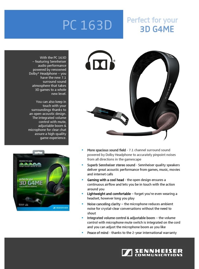 Sennheiser PC 163D datasheet