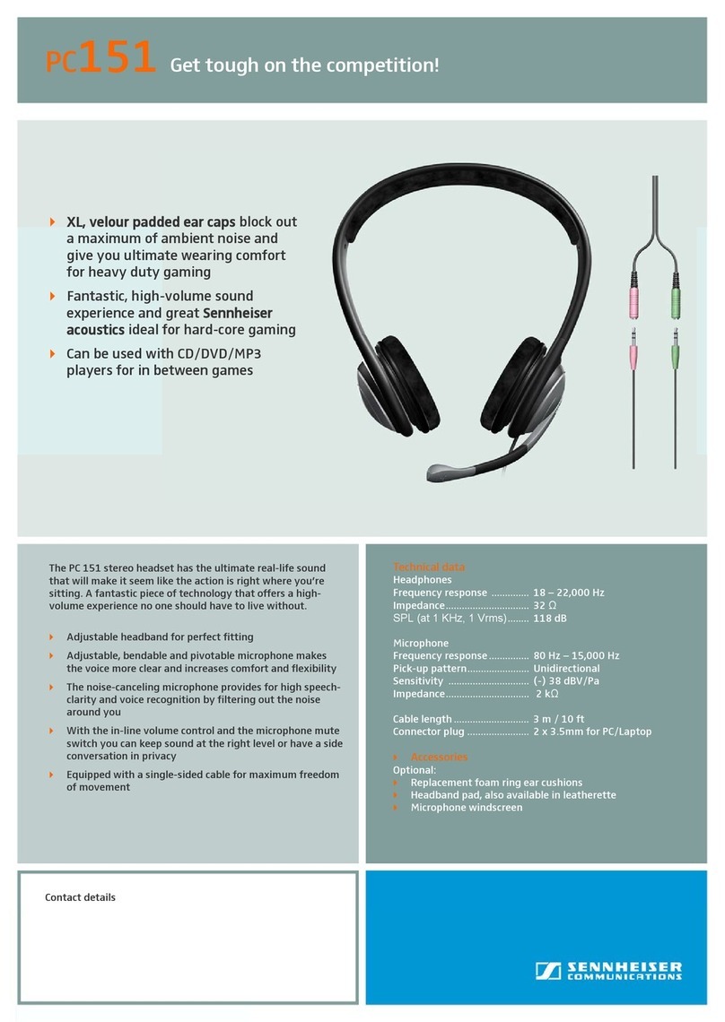 Sennheiser PC 151 Technical data