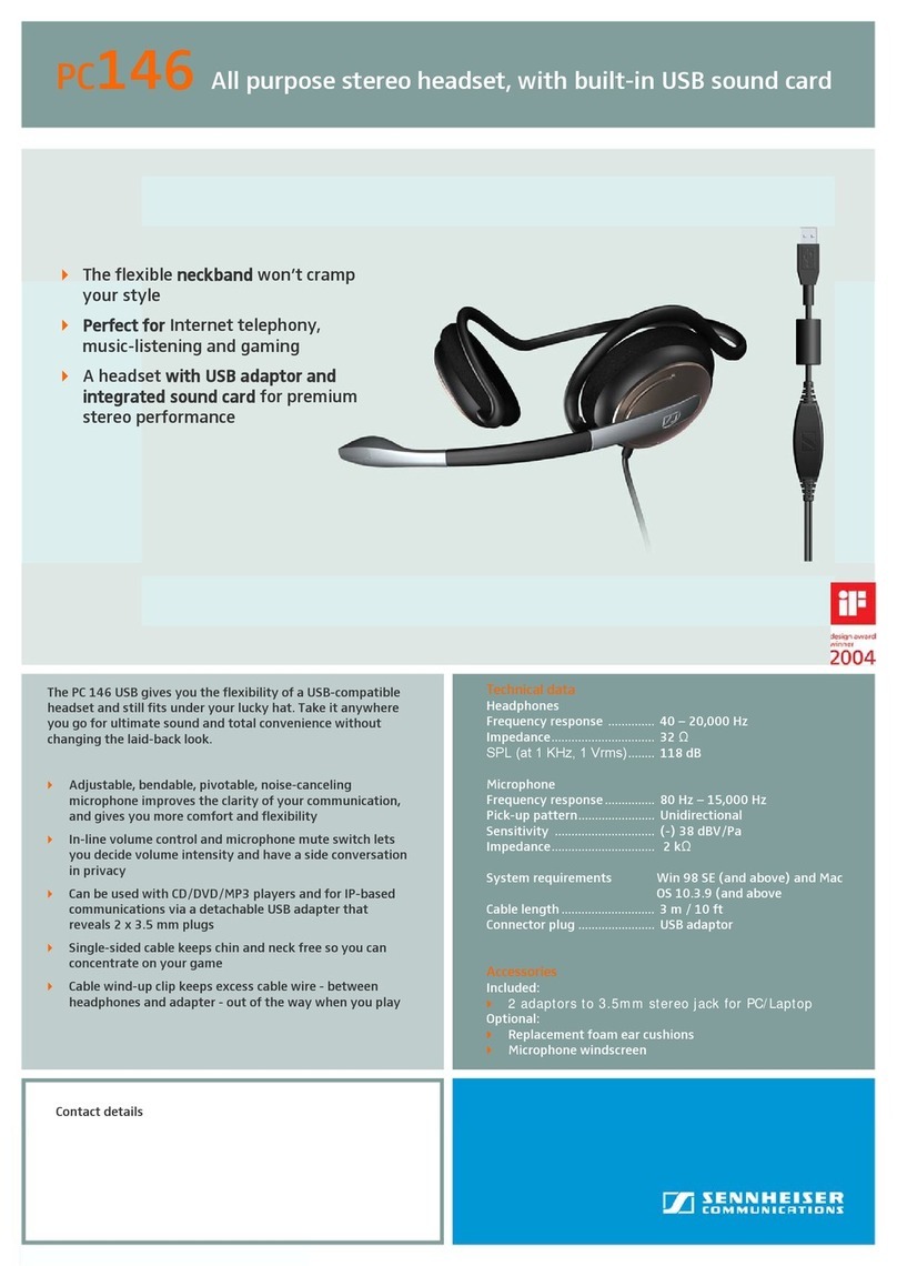 Sennheiser PC 146 Technical data