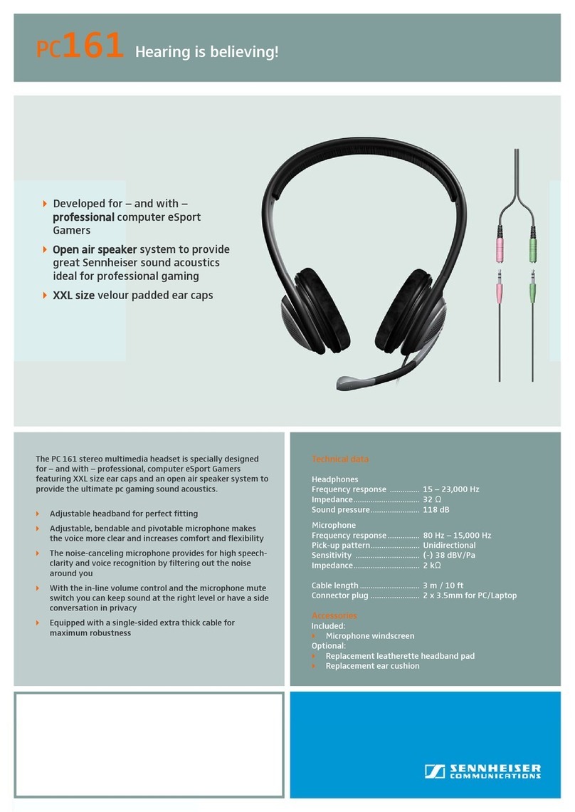 Sennheiser PC 161 Technical data