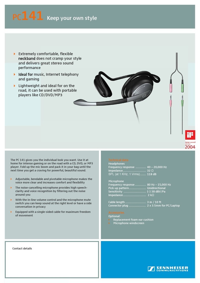 Sennheiser PC 141 User manual