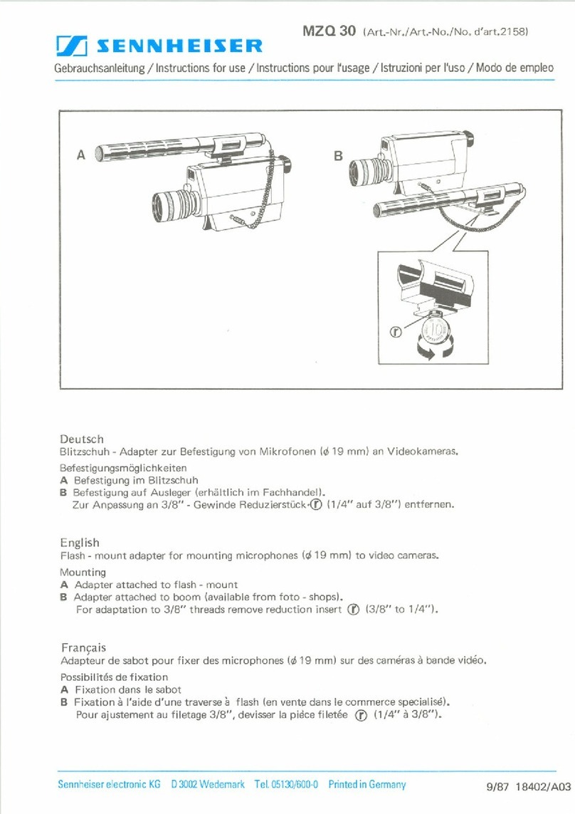 Sennheiser MZQ 30 User manual