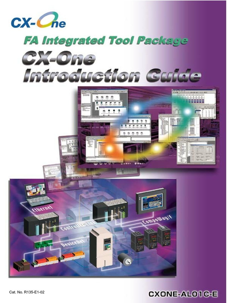 Omron CX-ONE - INTRODUCTION GUIDE 1 Reference manual