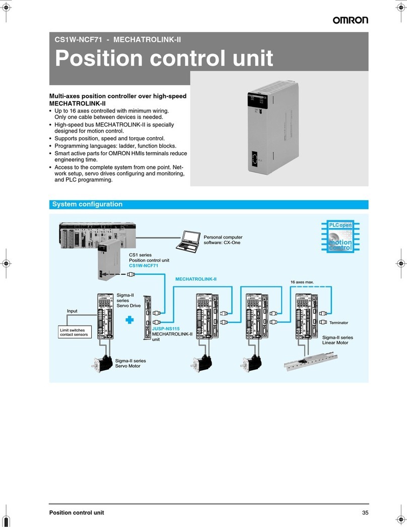 Omron MECHATROLINK-II CS1W-NCF71 User manual