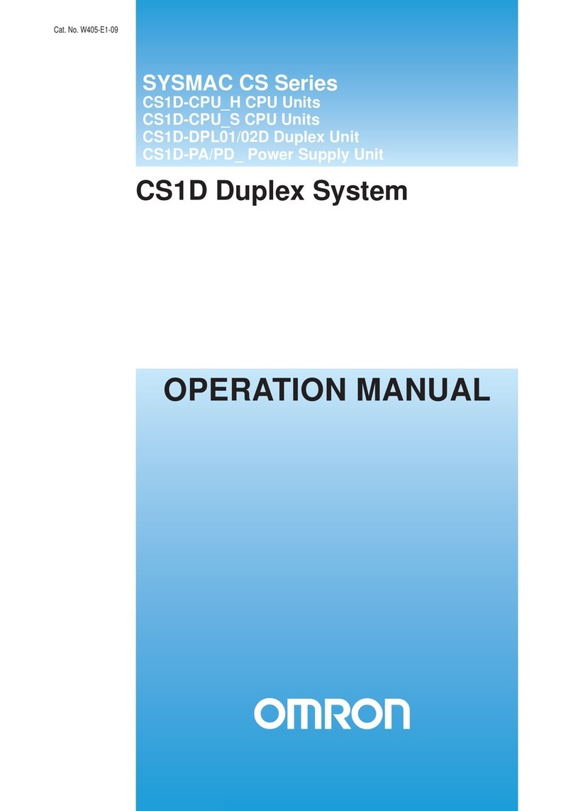 Omron CS1D DUPLEX SYSTEM - 10-2009 User manual