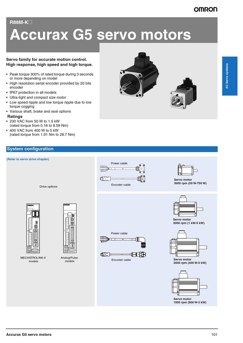 Omron ACCURAX G5 SERVO MOTORS Quick guide