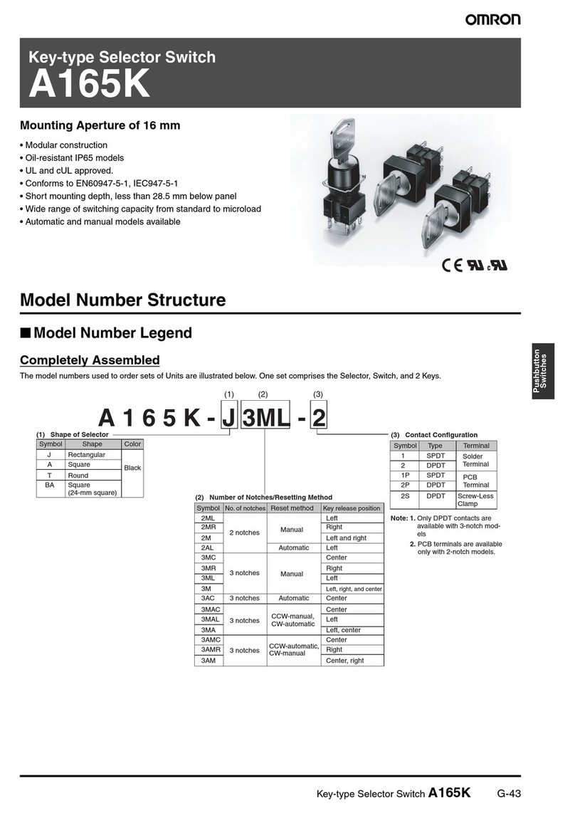 Omron A165K - datasheet