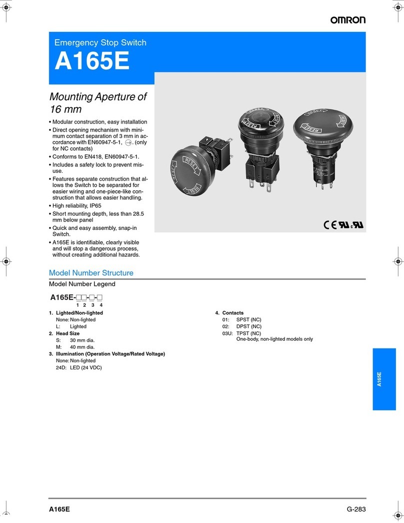 Omron A165E - User manual