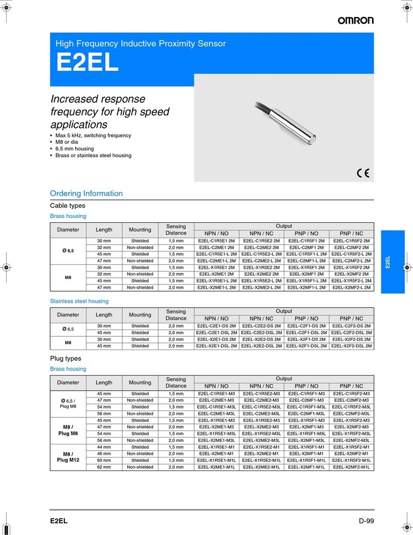 Omron E2EL User manual Omron E2EL User manual