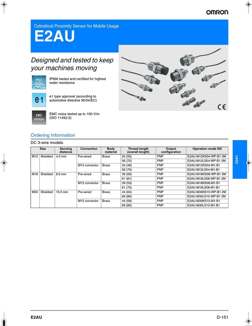 Omron E2AU - User manual Omron E2AU - User manual