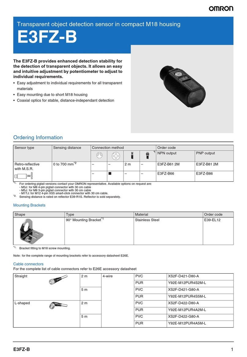 Omron E3FZ-B User manual