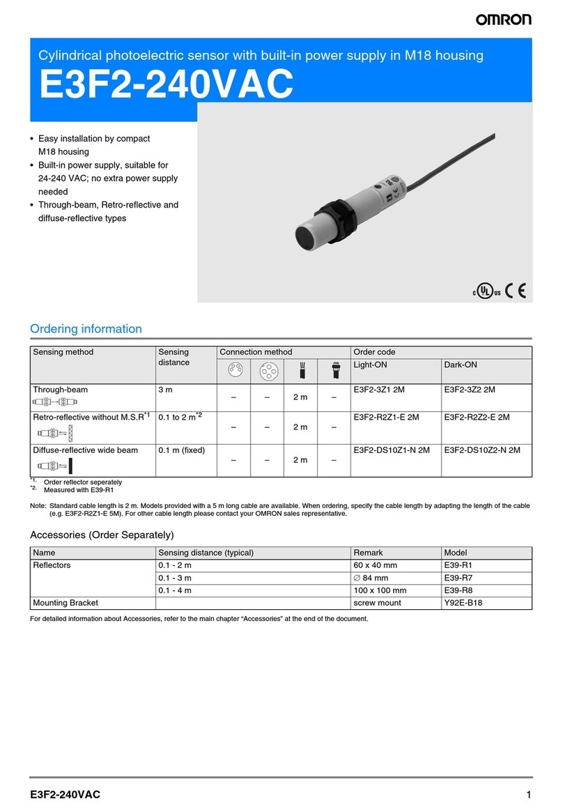 Omron E3F2-240VAC datasheet
