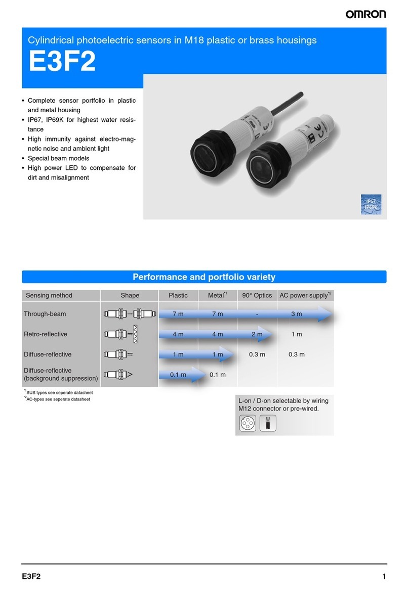 Omron E3F2 - User manual Omron E3F2 - User manual