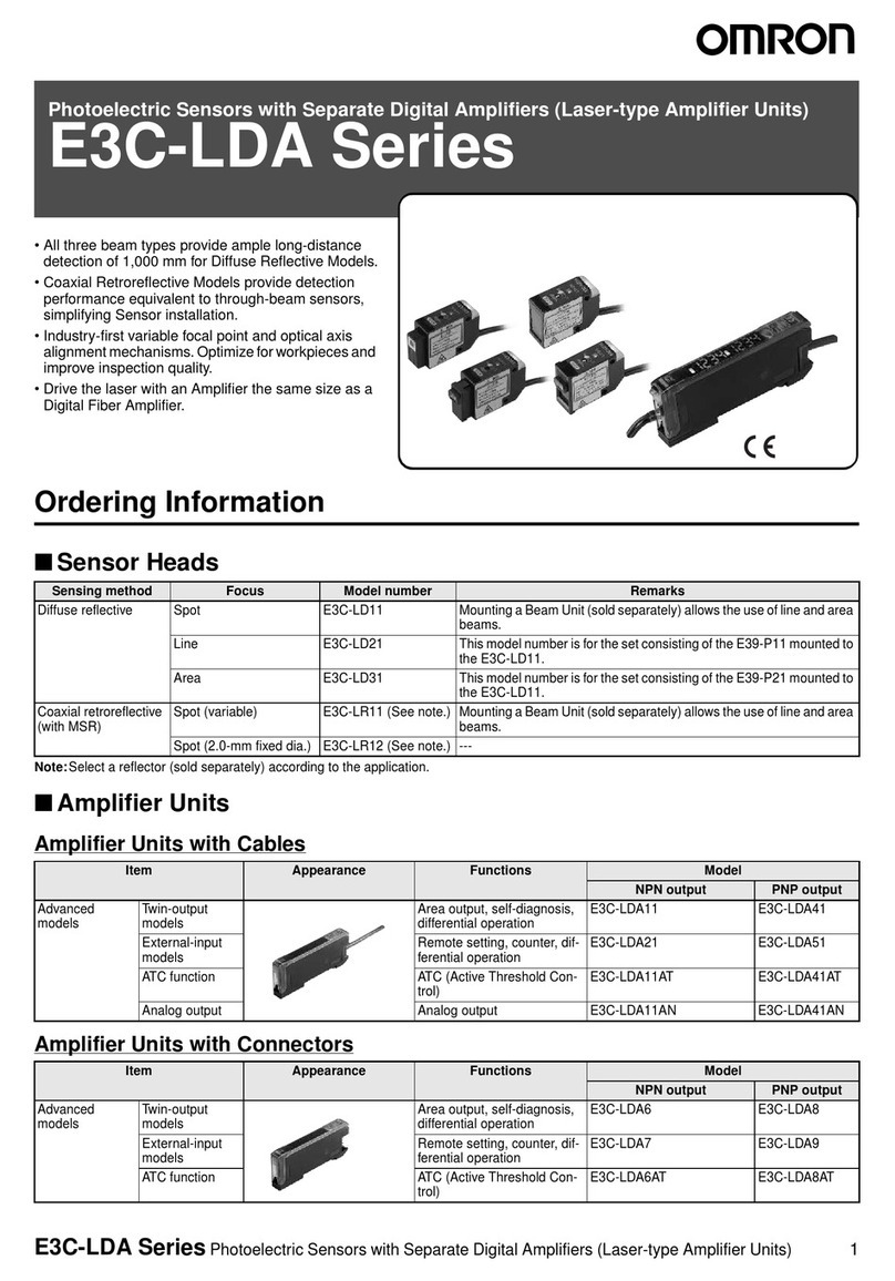 Omron E3C-LDA -  3 User manual