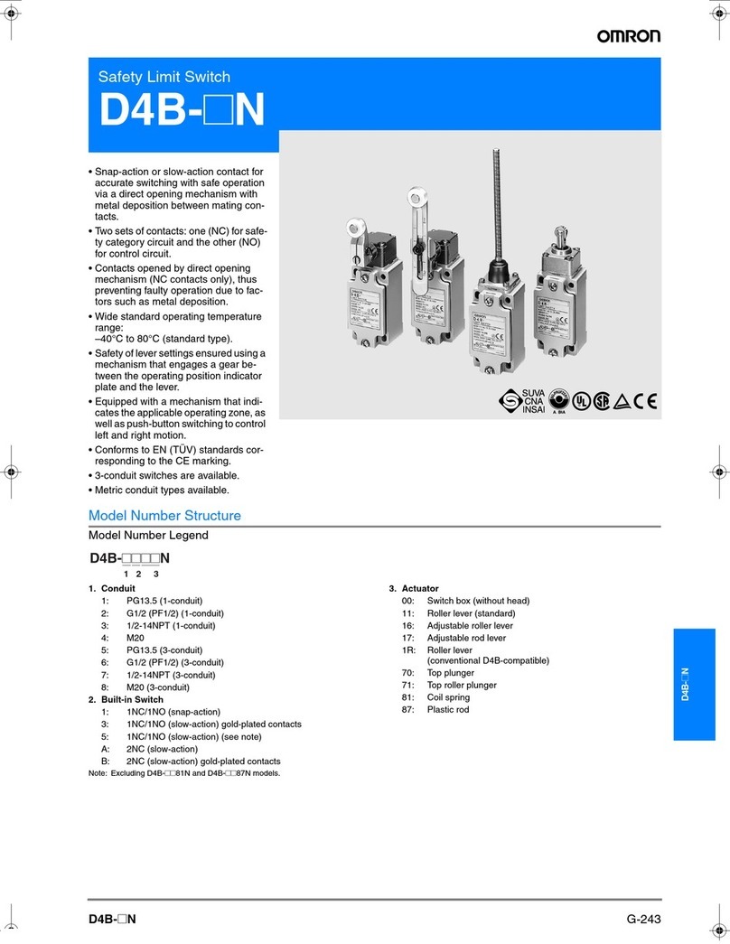 Omron D4B-N - User manual