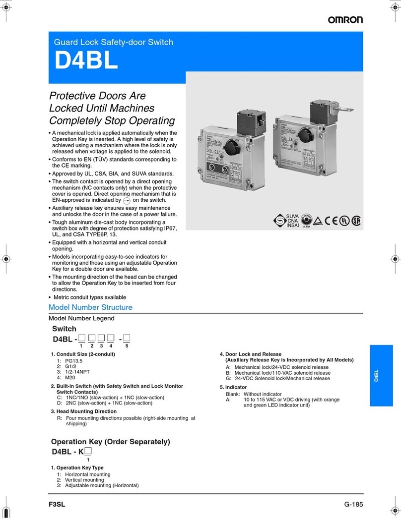 Omron D4BL - User manual