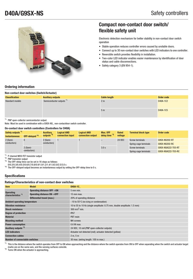 Omron D40A-G9SX-NS - User manual
